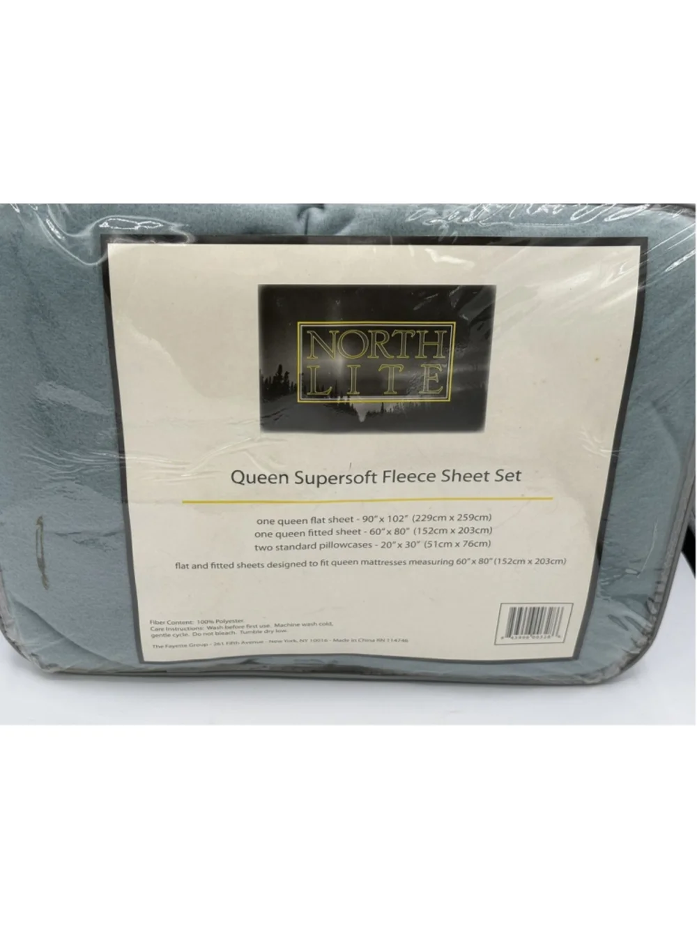 Queen Size Super Soft Fleece Sheet Set Deep Sage Green by NORTH LITE